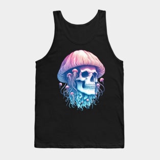 Pastel Goth Skull Jellyfish Tank Top